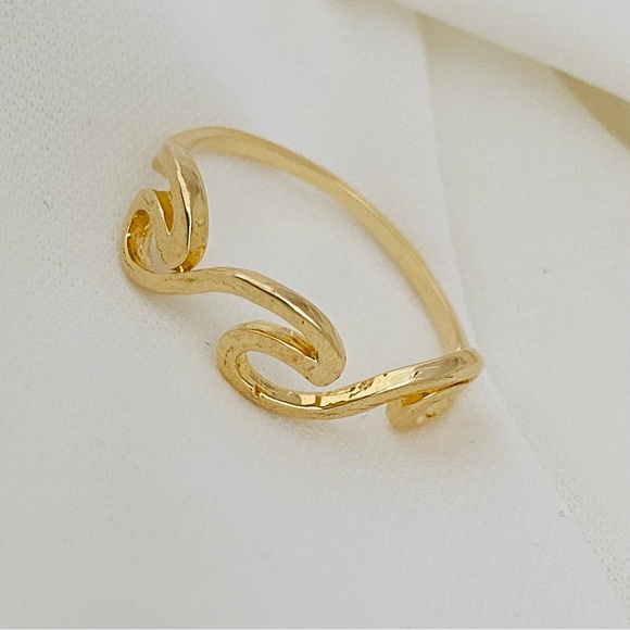 Ocean Wave Ring, Star Ring - Picture 4 of 9